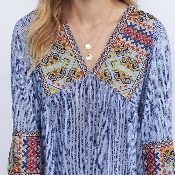 NWT Anthropologie Linne Embroidered Tunic Dress - Picture 8 of 13